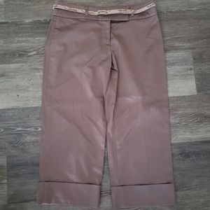 Bebe Brown Crop Pants Size 8